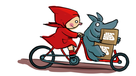 illustrazione Zolle in bici